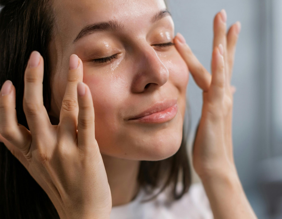 Mujer tratamiento facial autocuidado pexels a darmel 8989973